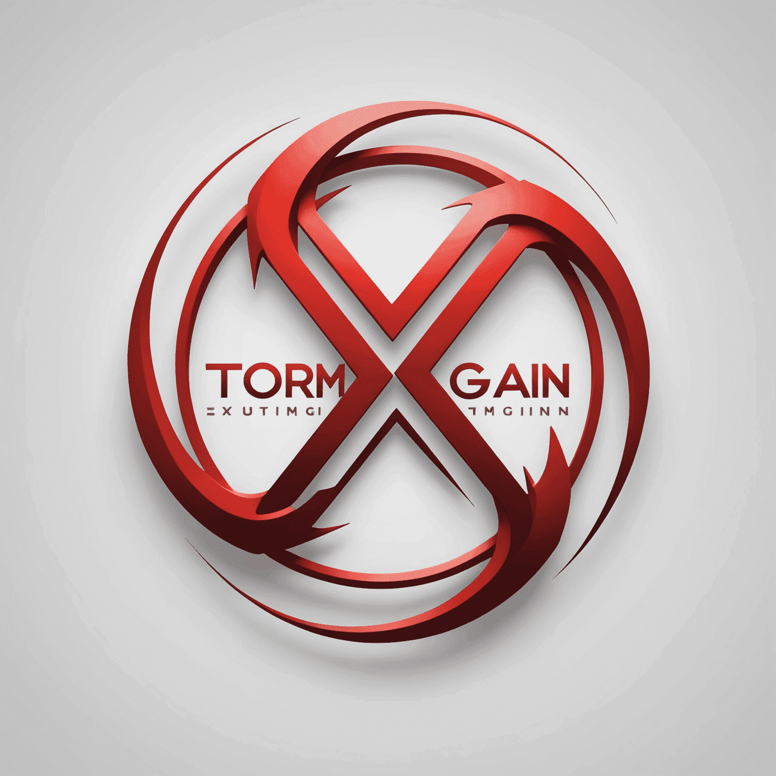 XtormGain logo - Red text on white background, modern and sleek design